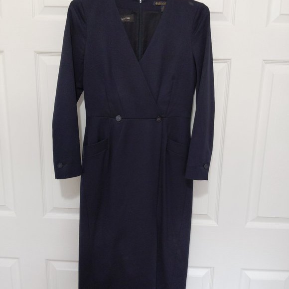 Navy suit style dress - Picture 1 of 4